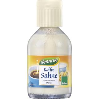 dennree Kaffeesahne, 165 gr Flasche wärmebehandelt